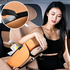 Apoio de Braço Automotivo ArmFlex em Couro Legítimo com Design Multiuso + BRINDE: Tapetes Automotivos